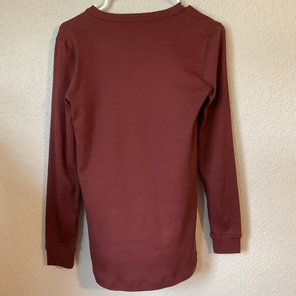 Brunello Cucinelli Burgundy Beaded Long Sleeve Button-Down Top Size Medium - Picture 6 of 12